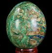 Polished Azurite, Chrysocolla & Malachite Egg - Peru #65077-1